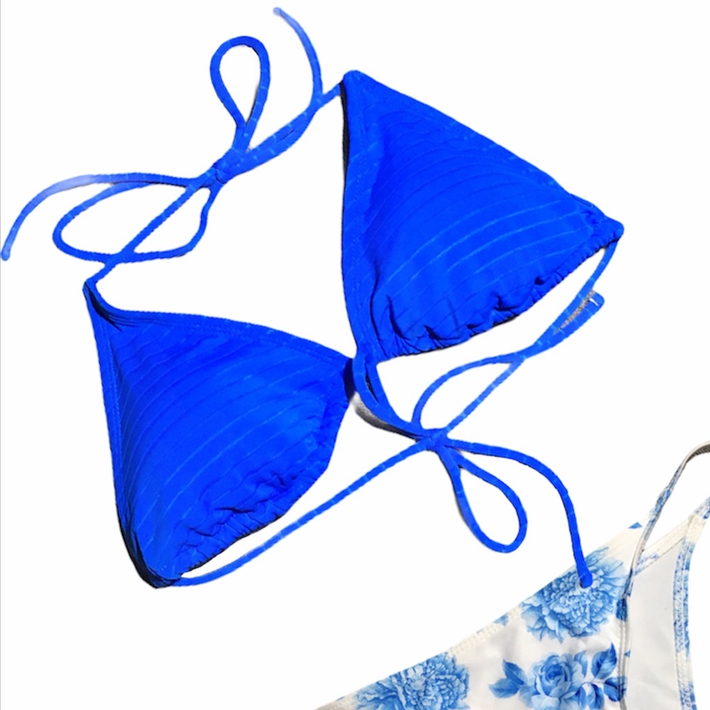 Op Triangle Royal Blue Bikini Top NWOT